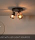 Video Rafa Classic Ceiling Spotlight - Ø 35cm - 3xE14 - Black