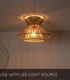 Video Tasman Scandinavian Flush Ceiling Light - Ø 32cm - 1xE27 - Light Wood