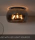 Video Olivia Modern Flush Ceiling Light - Ø 40cm - 3xE27 - Smoke Grey