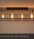 Video Ruben Modern Bar Flush Ceiling Light - 4xE27 - Black