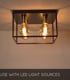 Video Ruben Modern Flush Ceiling Light - 4xE27 - Black