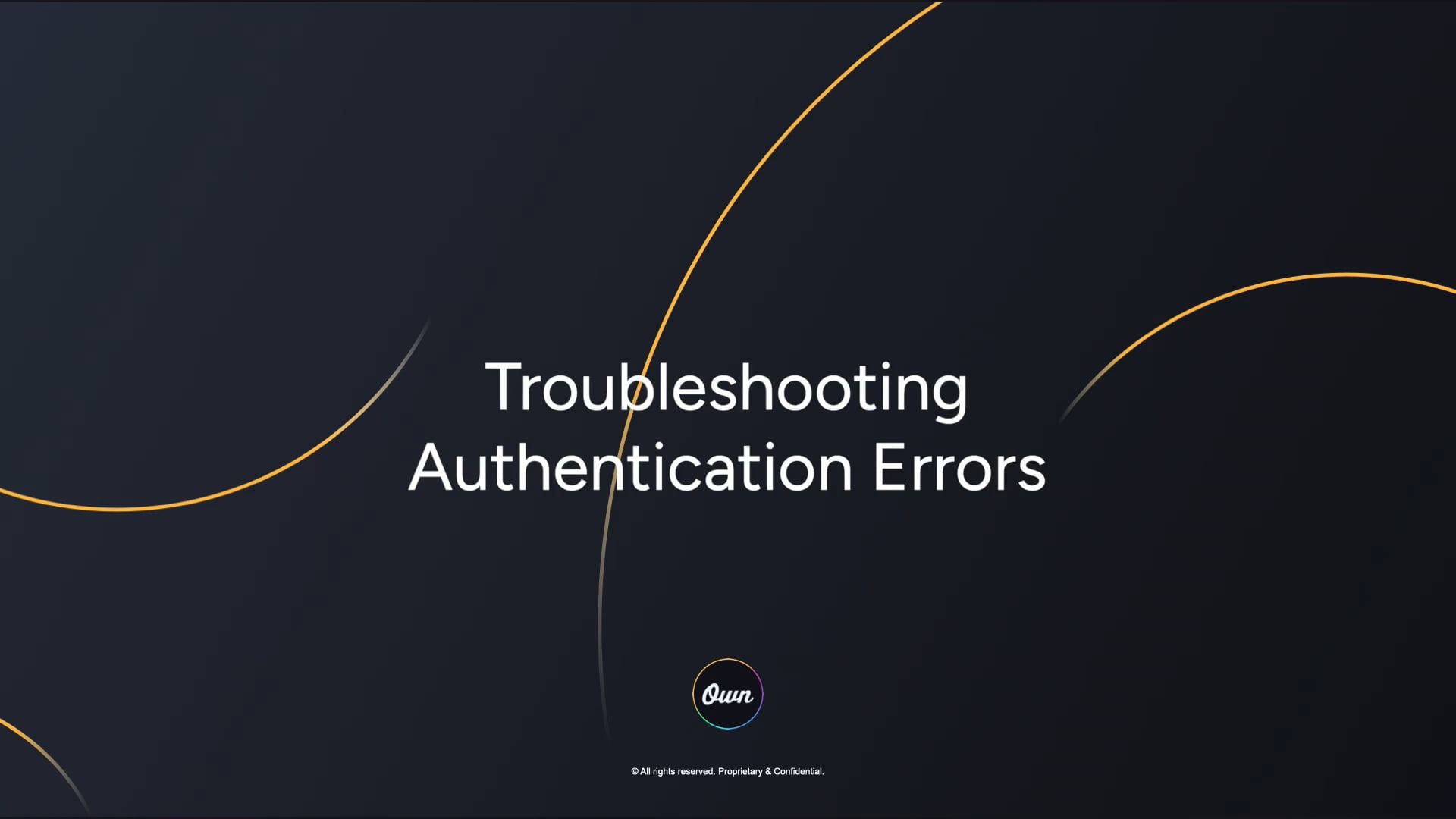 Recover: Troubleshooting Authentication Errors | Videos & Movies on Vimeo