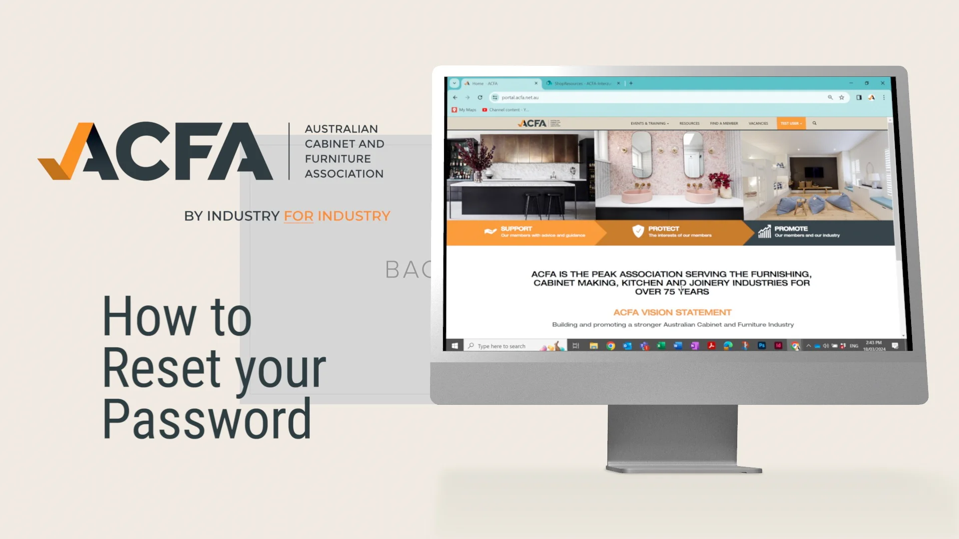 Reset Your Password - ACFA Member Portal Guide on Vimeo