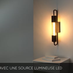 Applique Calixt noire E27 10 W LUCIDE