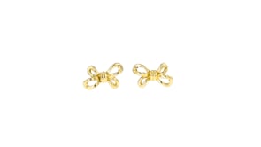 14kt Yellow Gold Mini Bow Stud Earrings