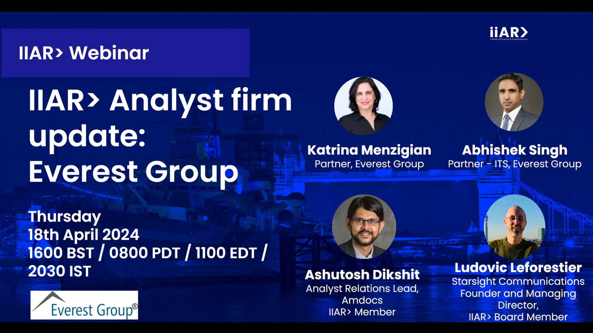 Iiar analyst firm webinar with everest group snapshot 04 24 on vimeo