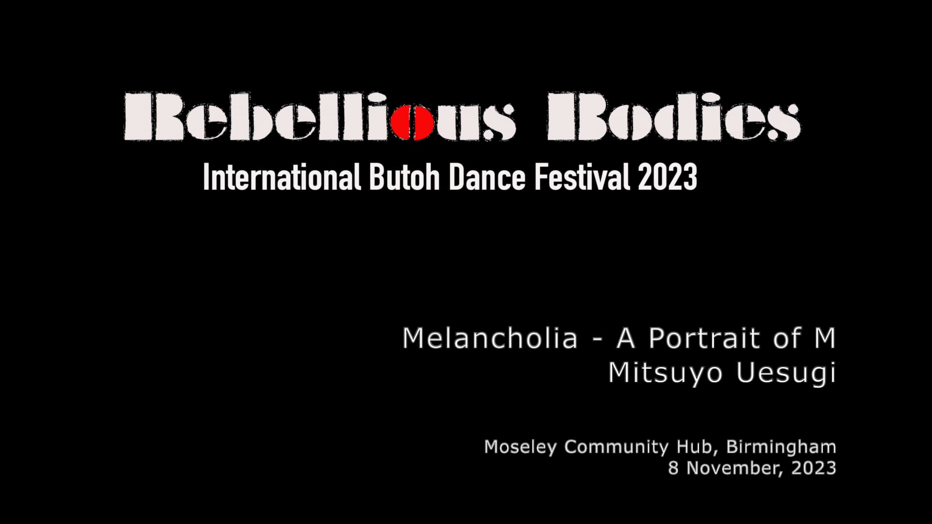 Melancholia - A Portrait of M by Mitsuyo Uesugi, Birmingham 2023