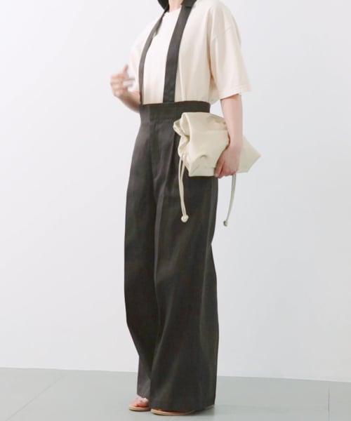 【美品】バビロン 24SS オックスホルタータックパンツ オールインワン F オックスホルタータックパンツ | [公式]バビロン（BABYLONE）通販