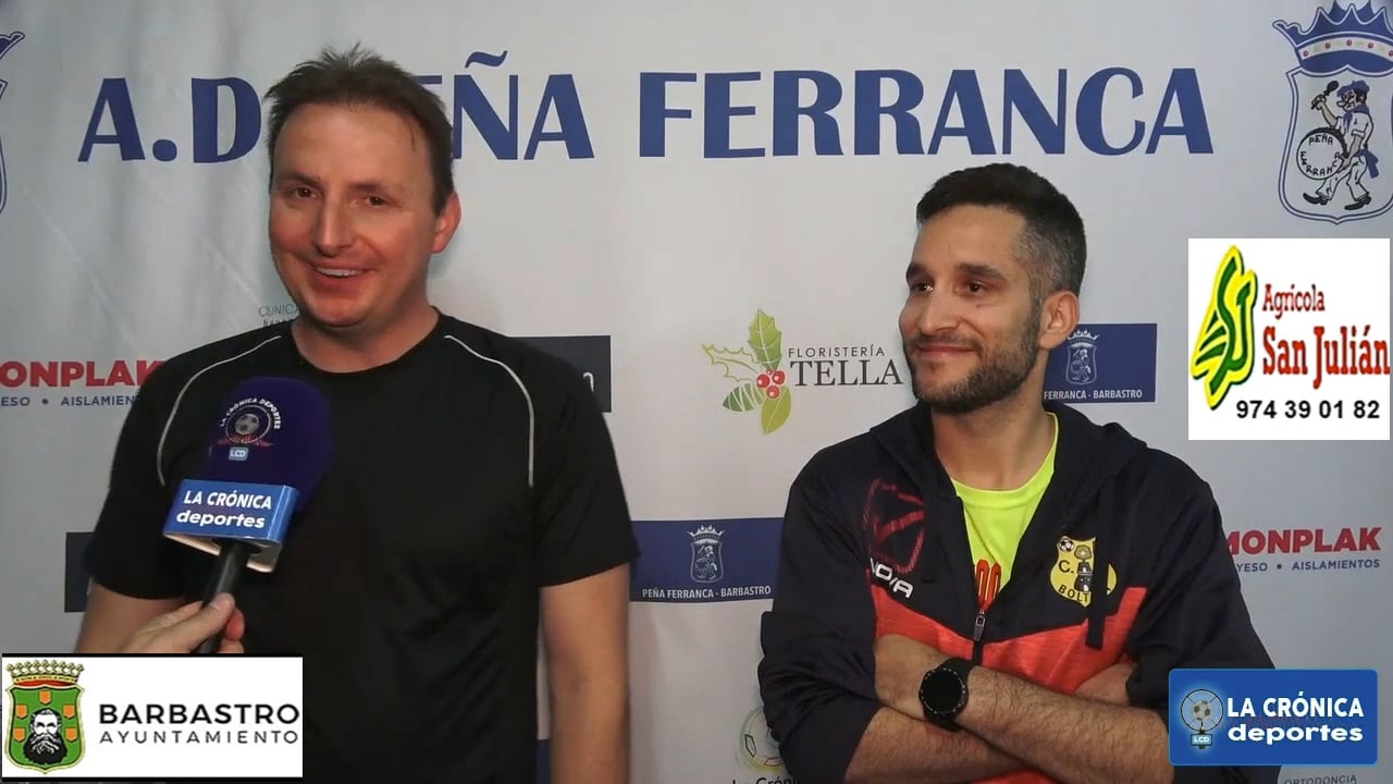 RAFA JIMÉNEZ Y TOÑO REVESTIDO (Entrenadores Boltaña) Peña Ferranca Tella 1-2 CF Boltaña / Jor. 29 / Primera Regional Gr 2