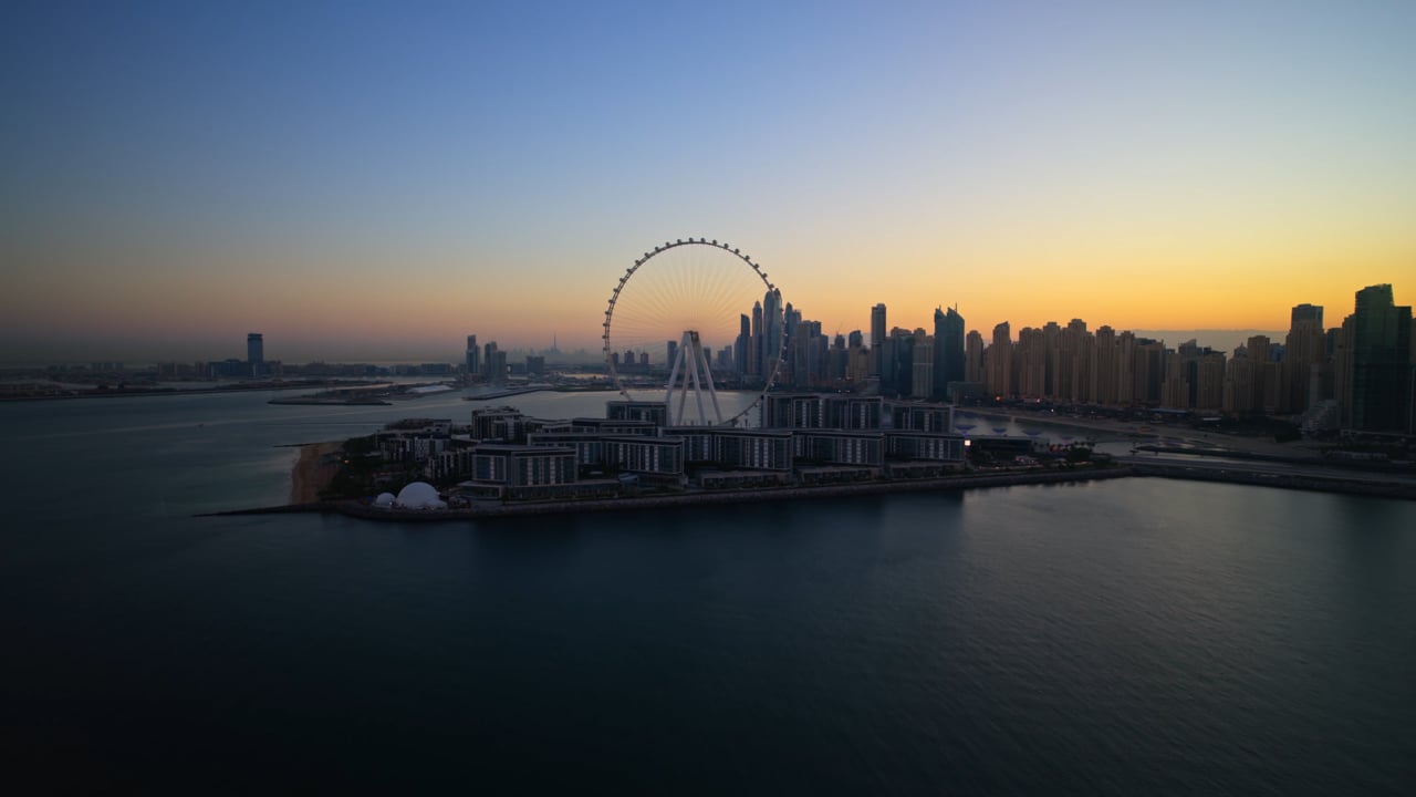 Aerial view of Bluewaters in Dubai, from ChopperShoot’s film for Meraas