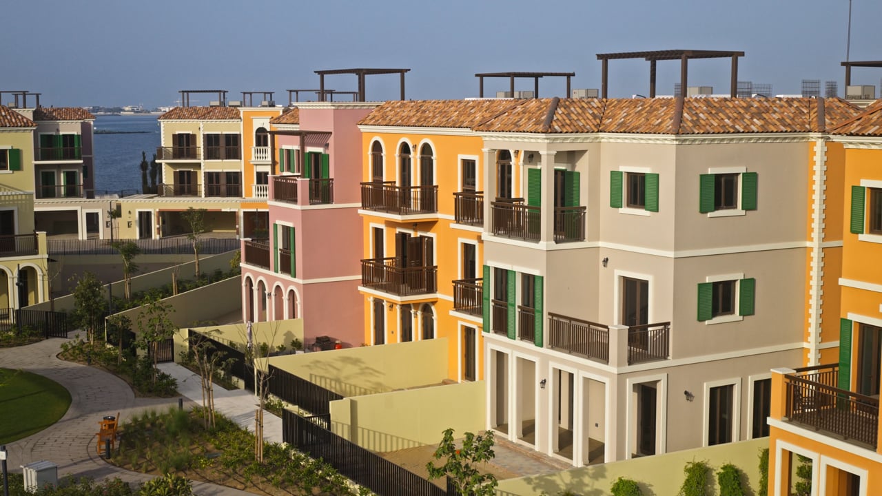 Aerial view of the SUR development in Dubai, from ChopperShoot’s film for Meraas