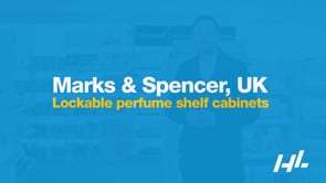 Prévia do vídeo Lockable perfume cabinets at Marks & Spencer, UK