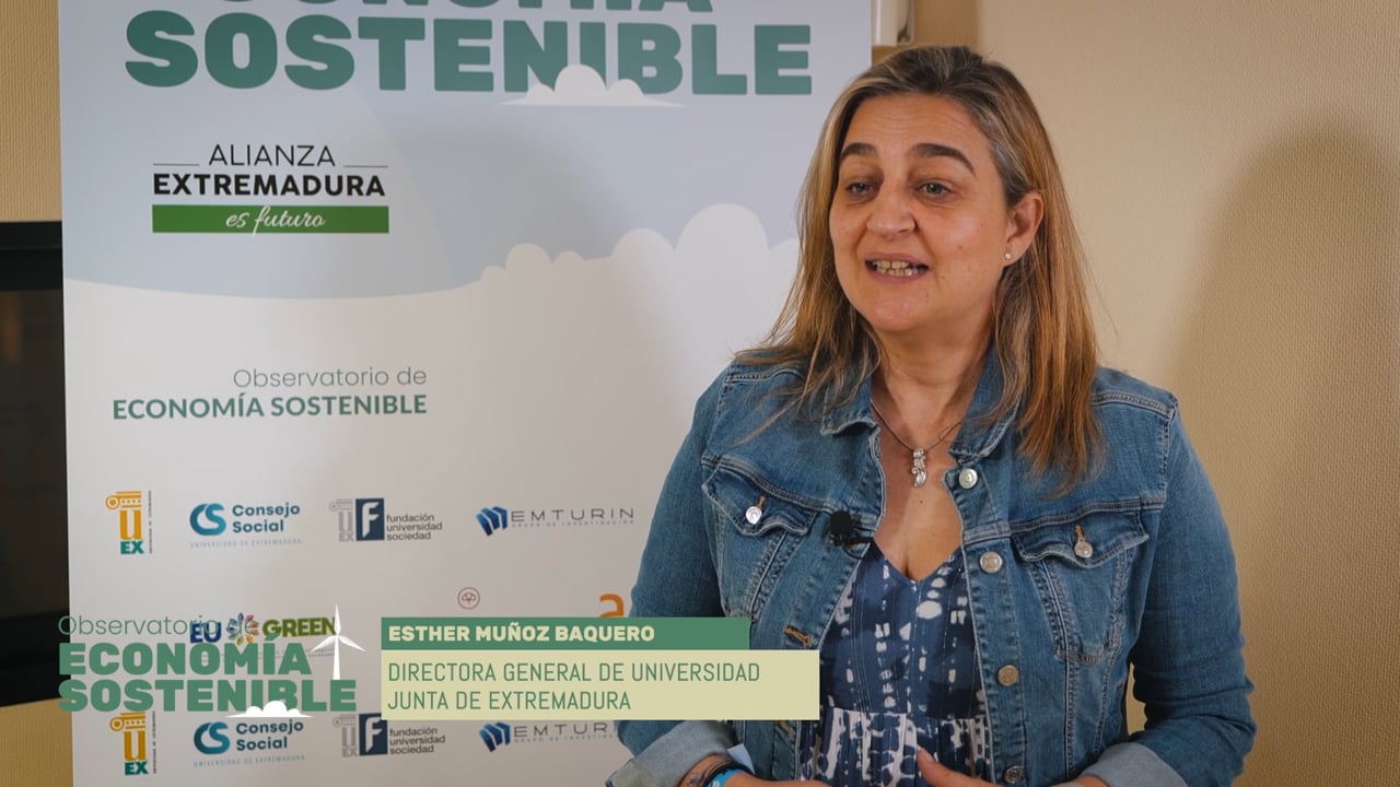 II Foro Internacional de Economía Sostenible - Esther Muñoz Baquero (Dir. Gral. Universidad JUNTAEX