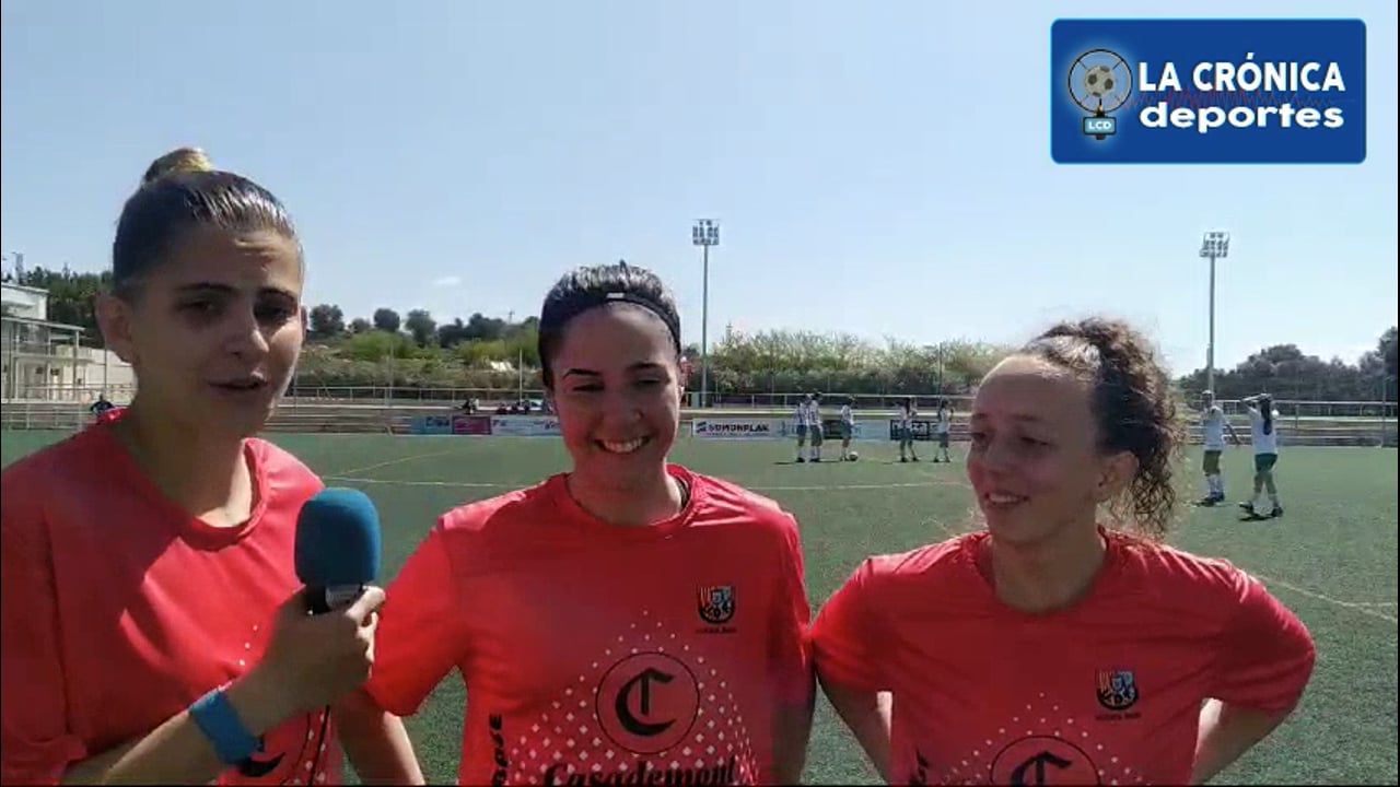 RAQUEL, NEUS Y ELENA (Jugadoras Fraga Femenino) P. Ferranca A 5-0 Fraga Fútbol Base / Jor 25 - 1ª Femenina Aragonesa