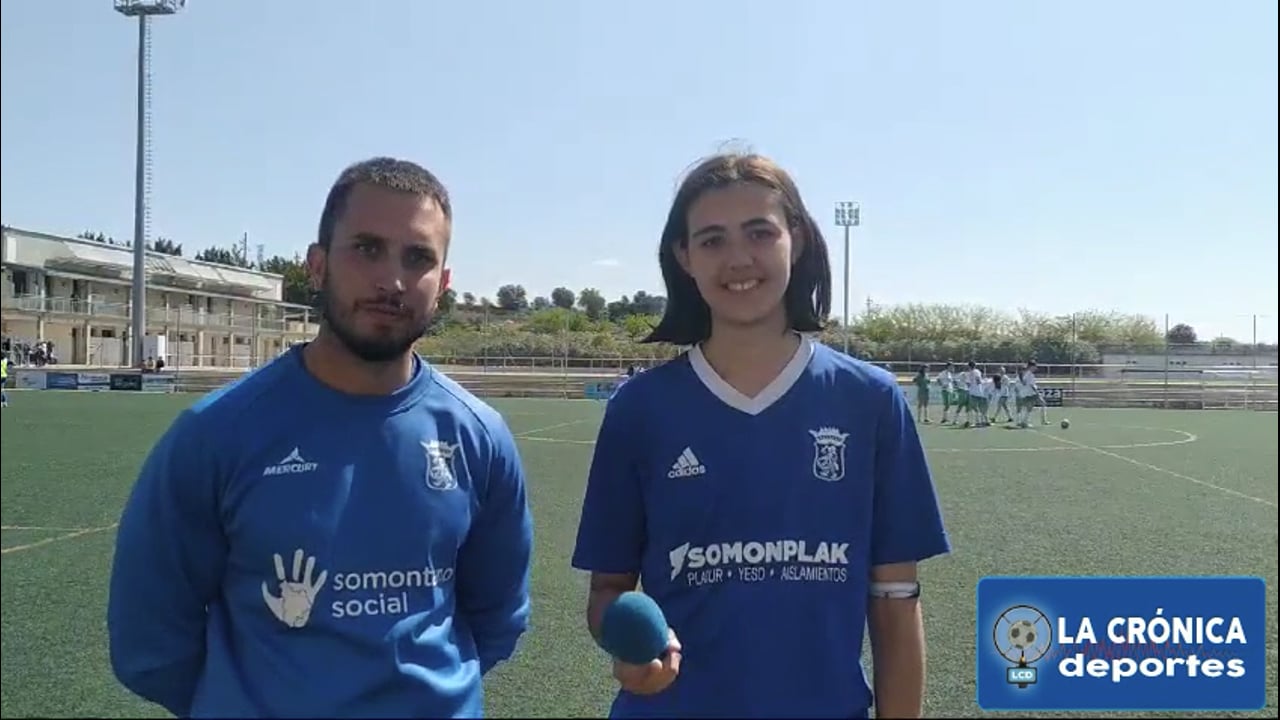 MARIO Y AINHOA (Entrenador y Jugadora Ferranca) P. Ferranca A 5-0 Fraga Fútbol Base / Jor 25 - 1ª Femenina Aragonesa