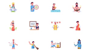 Animated Indian People Icons, a Duotone Icon by Prosymbols (Thumbnail 10 of 10)