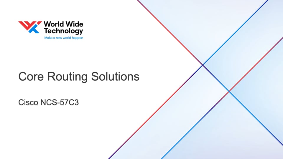 Core Routing Solutions: Cisco NCS-57C3