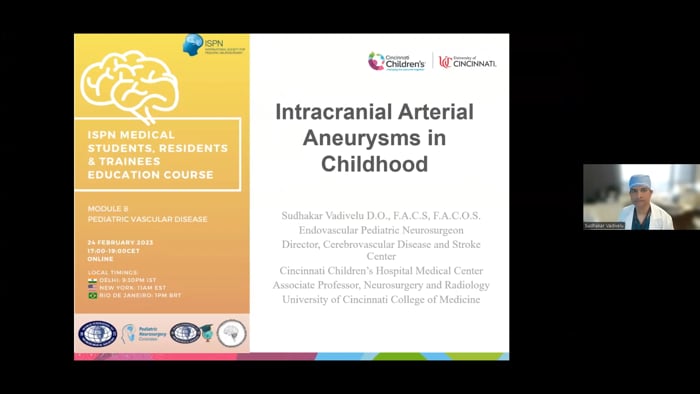 Intracranial Arterial Aneurysms in Childhood