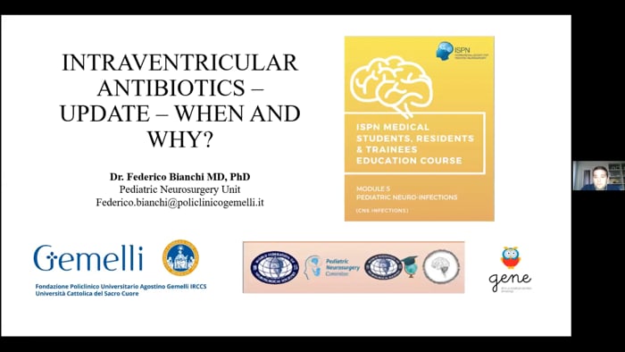 Intraventricular antibiotics - Update - when and why? 28/10/2022