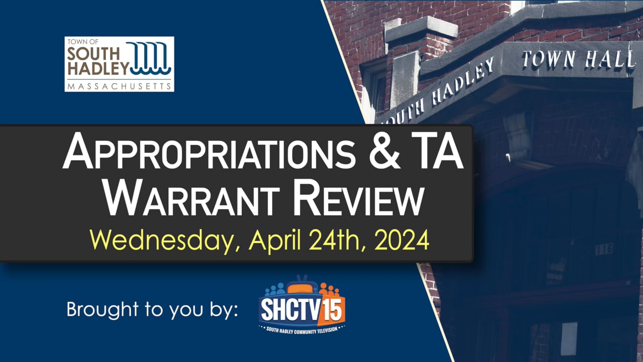 Appropriations & TA Warrant Review: 04/24/2024