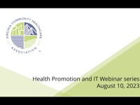 Health Promotion and IT: Data-Driven Health Promotion 8.10.23
