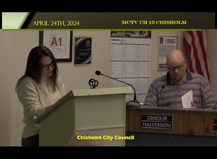 Chisholm City Council 4.24.24 on Vimeo