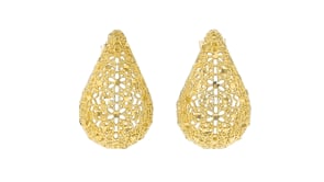 Italian 18kt Gold Over Sterling Milgrain Teardrop Earrings