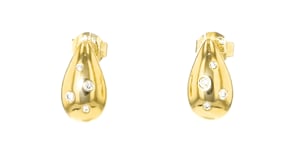 10 ct. t.w. Diamond Puffy Teardrop Earrings in 18kt Gold Over Sterling