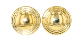 Italian 18kt Gold Over Sterling Button Earrings
