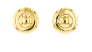 Italian 18kt Gold Over Sterling Button Earrings