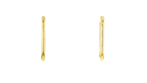 Italian 18kt Gold Over Sterling Large Paper Clip Link Hoop Earrings