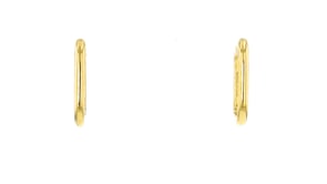 Italian 18kt Gold Over Sterling Medium Paper Clip Link Hoop Earrings