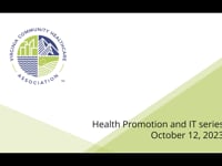 Health Promotion and IT: Workflow Support Strategies 10.12.23