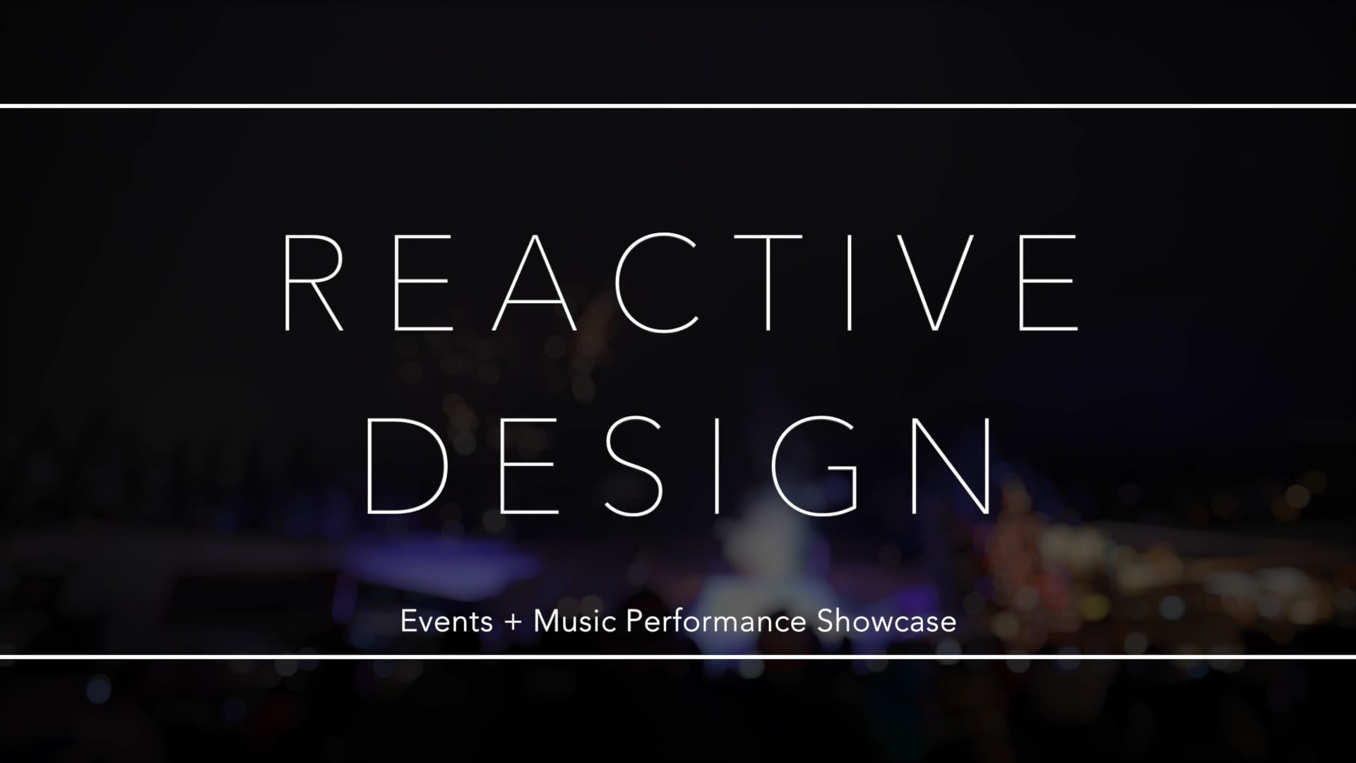 Events + Music Performance reel