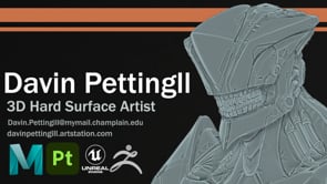 Vimeo video thumbnail for Davin Pettingill - Hard Surface Art Reel