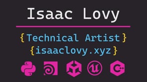 Vimeo video thumbnail for Isaac Lovy Tech Art Reel