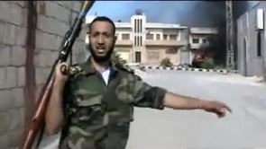 استهداف دبابة بواسطة قاذف RPG من قبل كتيبة الشهداء في خان شيخون