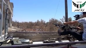 استهداف تحصينات قوات النظام في تل الزعتر في ريف درعا برشاش 14.5 من قبل فرقة العشائر