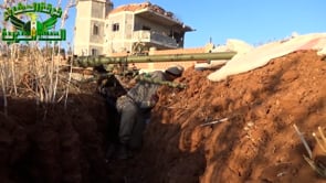 استهداف تحصينات قوات النظام في جبهة يادودة في درعا بمدفع SPG9 من قبل فرقة العشائر