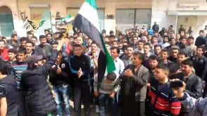 مظاهرة حاشدة بمشاركة المنشد أبو مالك الحموي في بلدة كفرزيتا في ريف حماة في جمعة "عامان على الكفاح ونصر ثورتنا قد لاح"