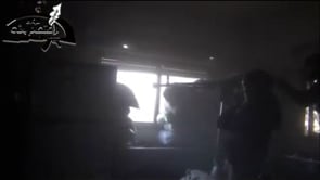 استهداف تحصينات قوات النظام في حاجز أبو نجيب في حي المنشية في درعا البلد بواسطة رشاش دوشكا من قبل لواء الاعتصام بالله