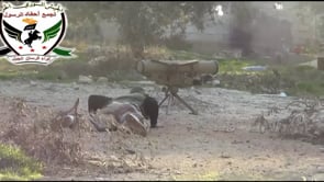 استهداف دبابة في وادي الضيف بواسطة صاروخ ميتس من قبل لواء فرسان الجبل