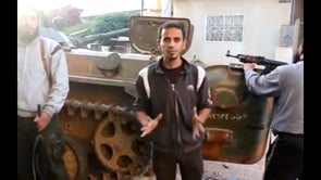 قائد المجلس العسكري في جولة ميدانية على خط الجبهة الاول لمعركة جسر حوران في بلدة خربة غزالة