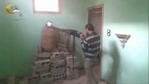 استهداف نقاط تمركز قوات النظام في حي الجبيلة في دير الزور بواسطة رشاش دوشكا من قبل لواء أم القرى