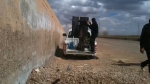 استهداف مطار دير الزور العسكري بواسطة رشاش 12.5 من قبل لواء درع الأمة