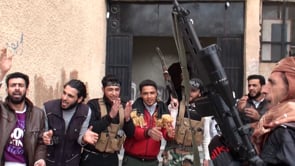 فرحة عناصر كتيبة درع الجنوب المشاركين في السيطرة على اللواء 38 في ريف درعا