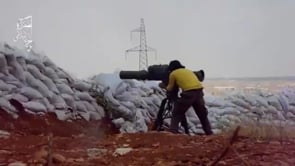 استهداف سيارة ذحيرة  لقوات النظام في جبهة الملاح بواسطة صاروخ تاو من قبل لواء الحرية