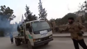 التصدي للطيران الحربي بالمضادات من قبل حركة أحرار الشام الإسلامية في دير الزور