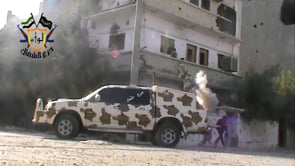 استهداف مقرات قوات النظام في مدفعية الجبل في دير الزور براجمة صواريخ من قبل لواء درع الشمال