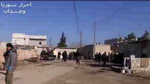 استعدادات مقاتلي لواء أحرار سوريا وعندان  قبل بدء معركة السيطرة على ناحية كويرس في ريف حلب الشرقي